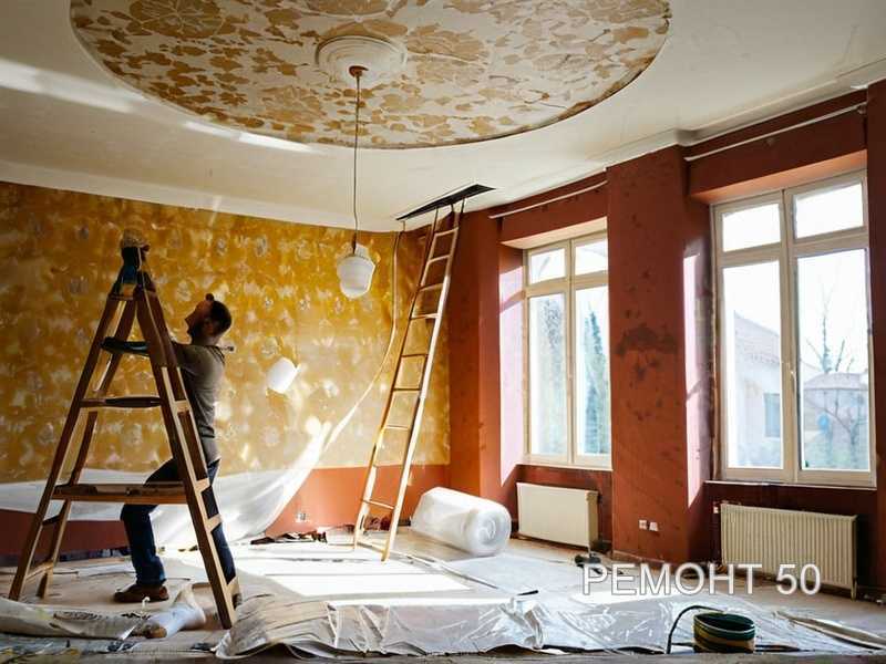 Подготовка поверхности стен и потолка